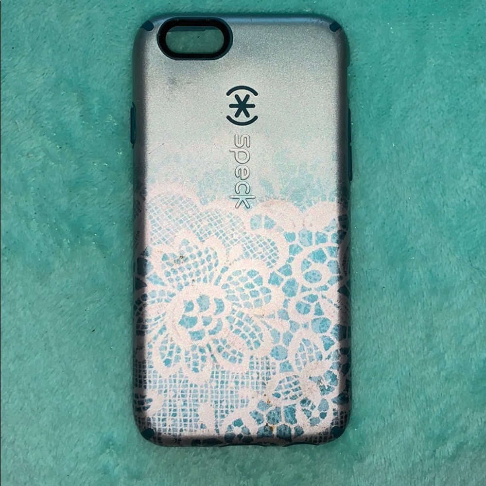 iphone 6s Speck blue + silver case
